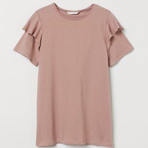 EUC Cotton Short Sleeve Maternity Nursing Top M Dusty Rose